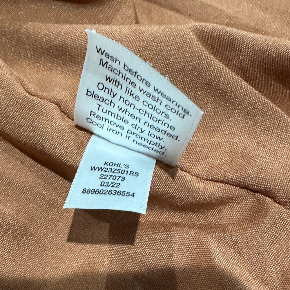 Nine West Women's Mocha Textured Knit Asymmetrical Zip Pockets Moto Jacket Small - Picture 6 of 10